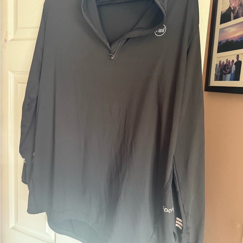 Black Quarter-Zip Pullover